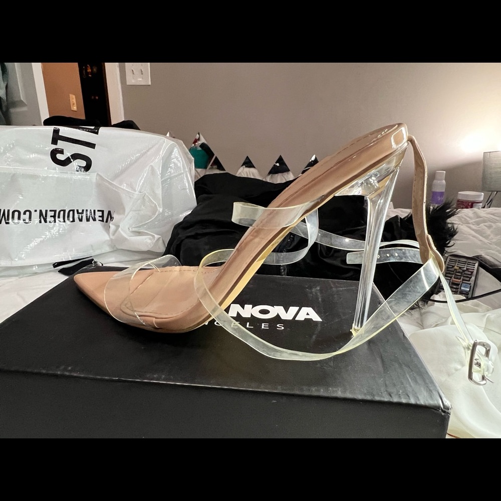 Clear heels